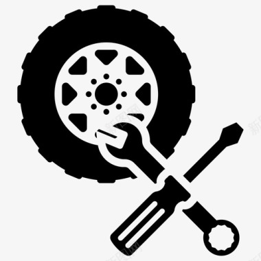 车轮修理汽车详细信息车轮定位图标图标