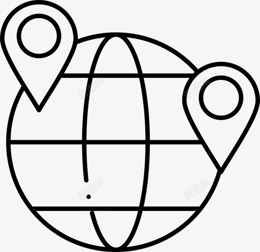 世界商业地球图标svg_新图网 https://ixintu.com 世界 商业 地图 地球 地理位置