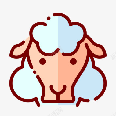 绵羊养殖70只原色图标图标
