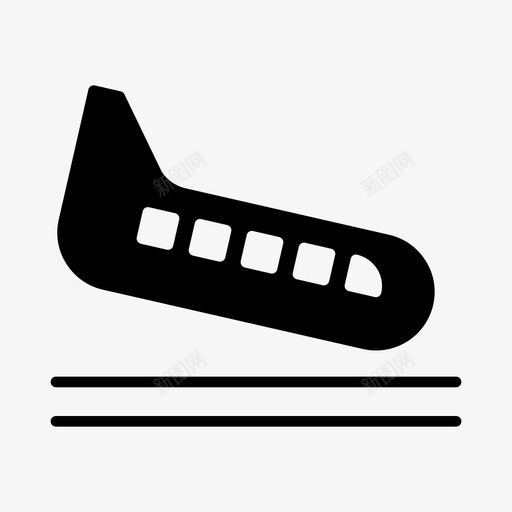 着陆飞机飞机机场图标svg_新图网 https://ixintu.com 到达 图标 字形 工作 机场 着陆 飞机