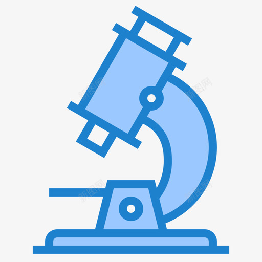 显微镜医用180蓝色图标svg_新图网 https://ixintu.com 医用 显微镜 蓝色