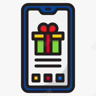 手机礼品33线性颜色图标图标