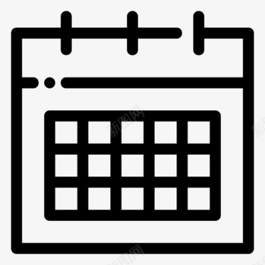日历日期办公室图标图标