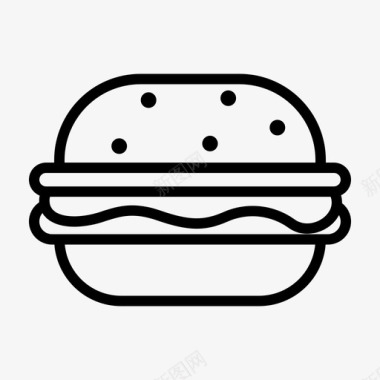 汉堡快餐82直系图标图标