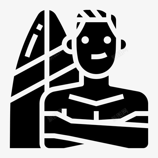 冲浪者人和生活方式填充图标svg_新图网 https://ixintu.com 人和 冲浪者 填充 生活方式