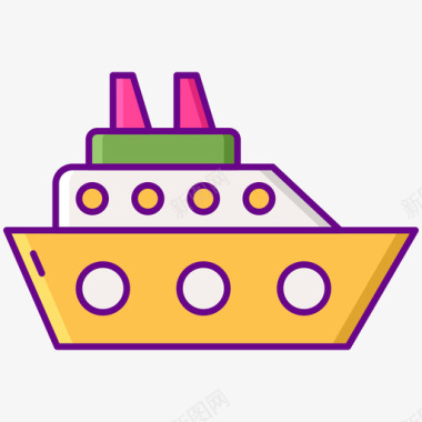 船游戏化4线性颜色图标图标