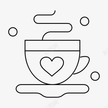 杯子咖啡爱情图标图标