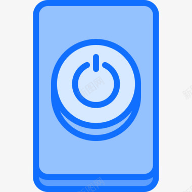 电源按钮电脑54蓝色图标图标