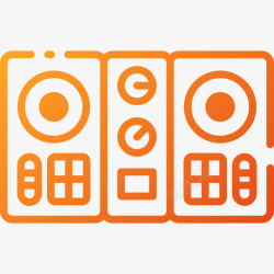 DJ控制器Dj控制器音乐131渐变图标高清图片