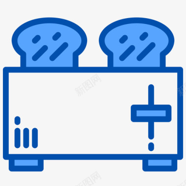 烤面包机电器9蓝色图标图标