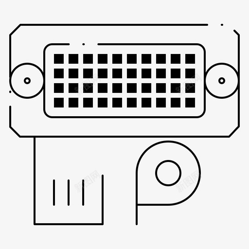 适配器连接数据图标svg_新图网 https://ixintu.com 数据 硬件 视频制作 计算机 输入 连接 适配器