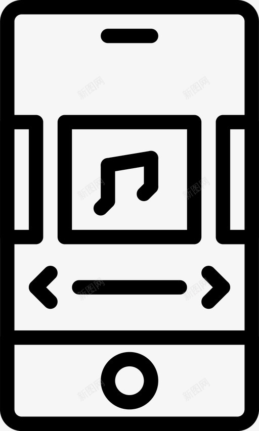 音乐专辑uimobile2线性图标svg_新图网 https://ixintu.com mobile ui 线性 音乐专辑