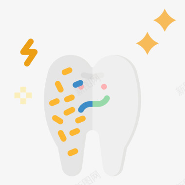 腐烂牙科42扁平图标图标