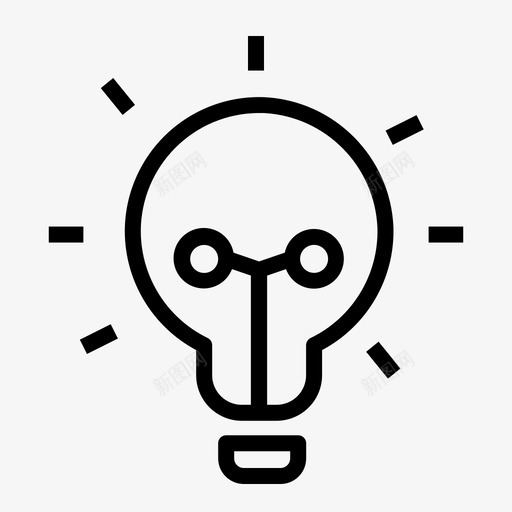 创意灯光灯泡图标svg_新图网 https://ixintu.com uxui 创意 流程 灯光 灯泡 设计 设计师