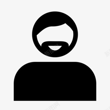 男乘客胡子男人图标图标