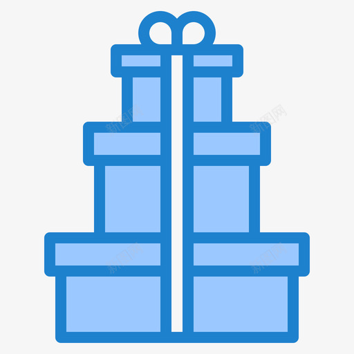 礼品盒礼品34蓝色图标svg_新图网 https://ixintu.com 礼品 礼品盒 蓝色