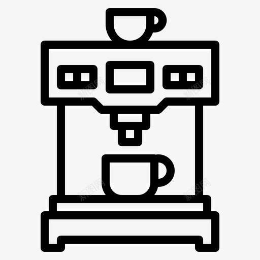 咖啡机39号咖啡厅直线型图标svg_新图网 https://ixintu.com 厅直 咖啡 咖啡厅 咖啡机 线型