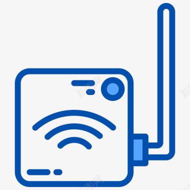 Wifi路由器智能生活3蓝色图标图标