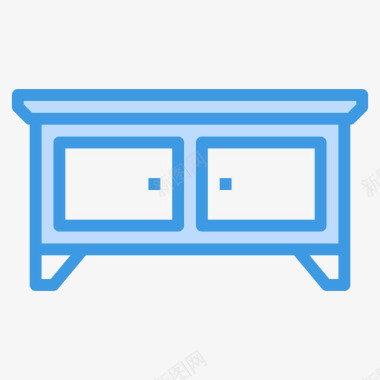 橱柜家具144蓝色图标图标
