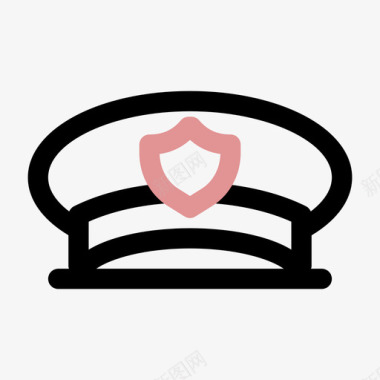 警察帽法律与司法31双色调图标图标