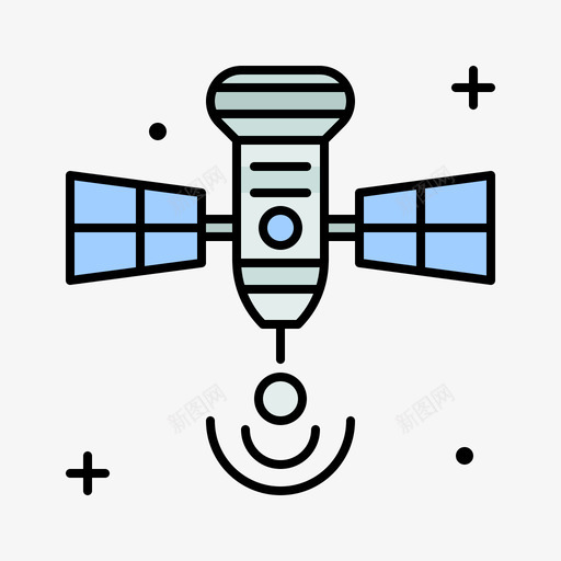 卫星149太空线性颜色图标svg_新图网 https://ixintu.com 卫星 太空 线性 颜色