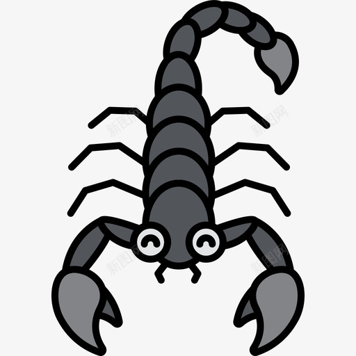 蝎子动物27线形颜色图标svg_新图网 https://ixintu.com 动物 线形 蝎子 颜色
