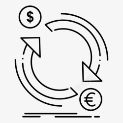 金融普及月交换转换货币图标高清图片