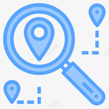 搜索导航和地图28蓝色图标图标