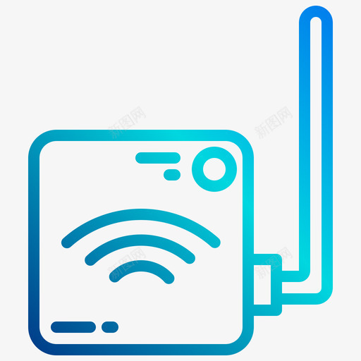 Wifi路由器智能生活1线性渐变图标svg_新图网 https://ixintu.com Wifi 智能 渐变 线性 能生活 路由器