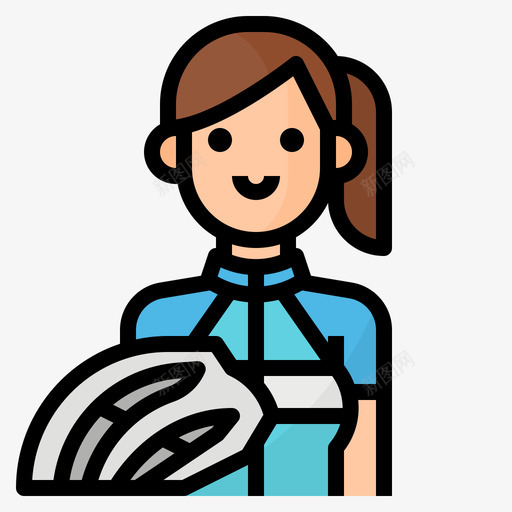 自行车手人和生活方式3线性颜色图标svg_新图网 https://ixintu.com 人和 生活方式 线性 自行 自行车 车手 颜色