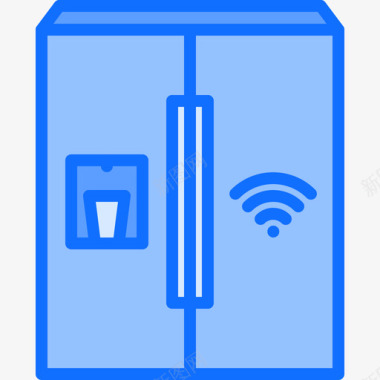 冰箱智能屋22蓝色图标图标