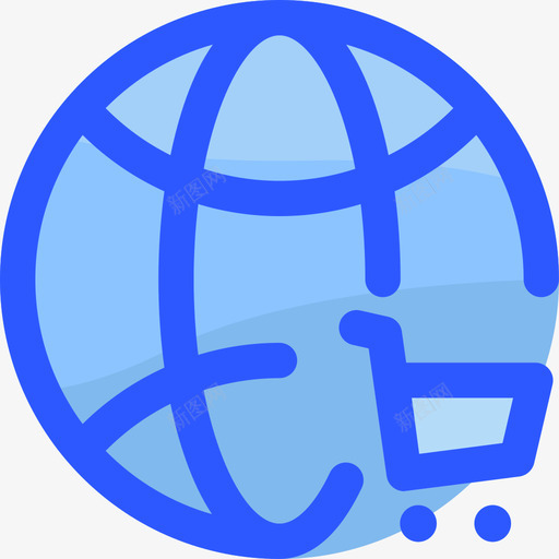 全球电子商务181蓝色图标svg_新图网 https://ixintu.com 全球 电子商务 蓝色