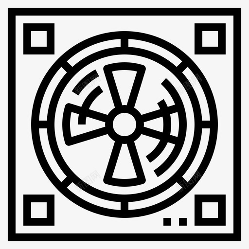 通风空气设备图标svg_新图网 https://ixintu.com 空气 管道工 设备 通风 风扇