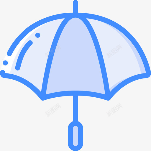雨伞高尔夫蓝色图标svg_新图网 https://ixintu.com 蓝色 雨伞 高尔夫