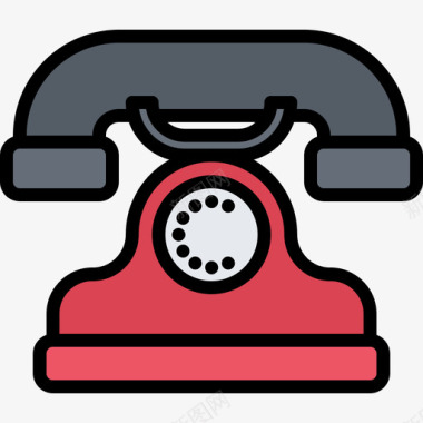 电话旧设备2彩色图标图标