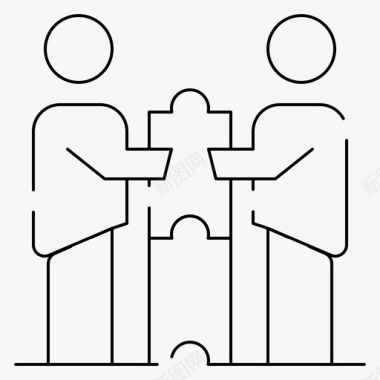 合作伙伴业务合作图标图标