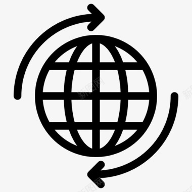 全球事务全球协作全球通信图标图标