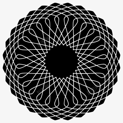 抽象的花抽象的花曼陀罗图标svg_新图网 https://ixintu.com 创意 圆形 抽象 曼陀罗 花集 莲花 螺旋形 设计