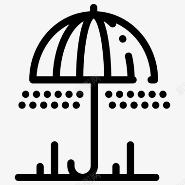 雨春伞图标图标