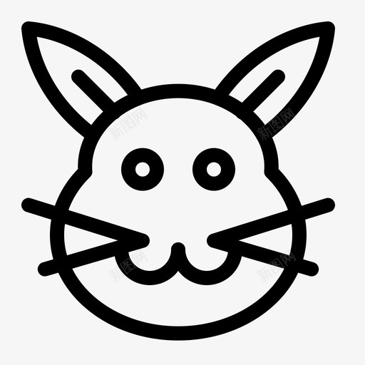 兔子复活节快乐的伊斯特堡线图标svg_新图网 https://ixintu.com 乐的 伊斯特 兔子 堡线 复活节 快乐