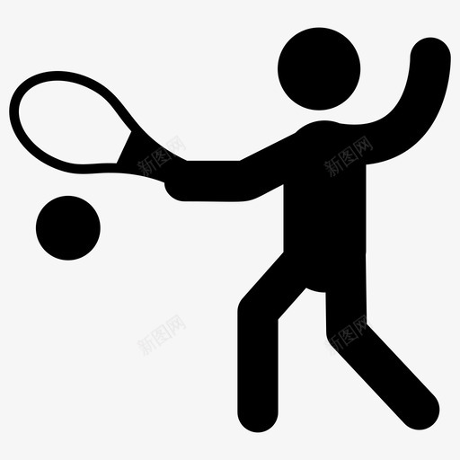 网球运动员球场比赛图标svg_新图网 https://ixintu.com 形图 比赛 球场 网球 象形 运动 运动员