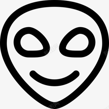 外星人笑脸和人4直系图标图标