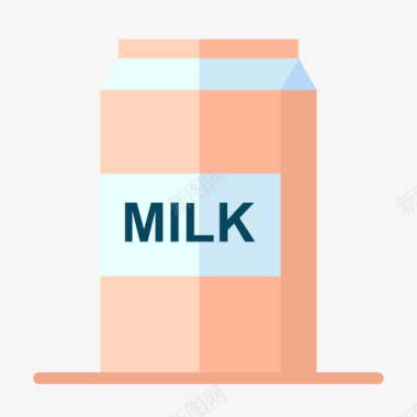 牛奶农业71平坦图标图标