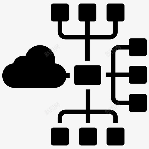 云网络云计算云层次结构图标svg_新图网 https://ixintu.com 云层 云网 云计算 图标 层次 技术 服务 结构 网络