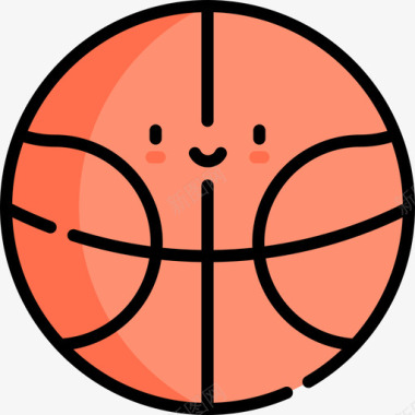 篮球运动158线性颜色图标图标