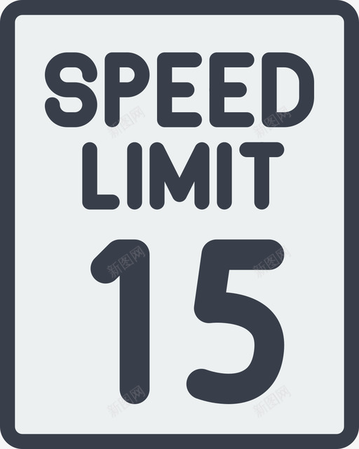 限速美国路标4平坦图标svg_新图网 https://ixintu.com 平坦 美国 路标 限速