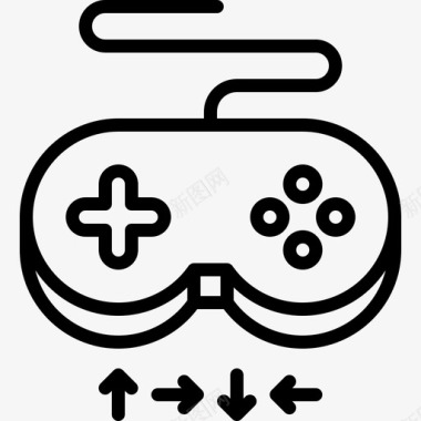 游戏板视频游戏12线性图标图标