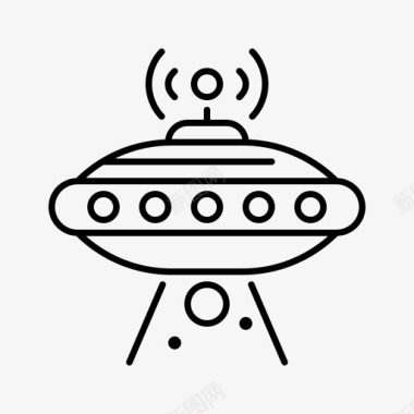 不明飞行物空间148直线图标图标