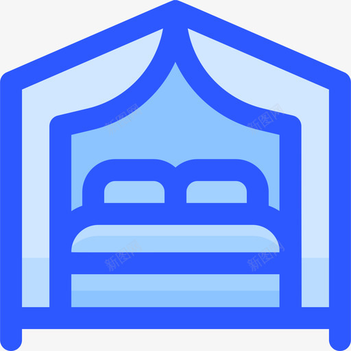床情人节128蓝色图标svg_新图网 https://ixintu.com 情人节 蓝色