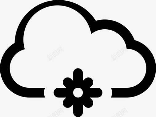 Cloud Snowflake图标